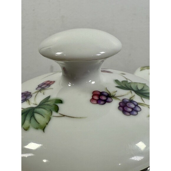 Andrea By Sadek Corona 7” Teapot Pitcher Fruit Design 32 oz Porcelain Japan - Picture 14 of 15